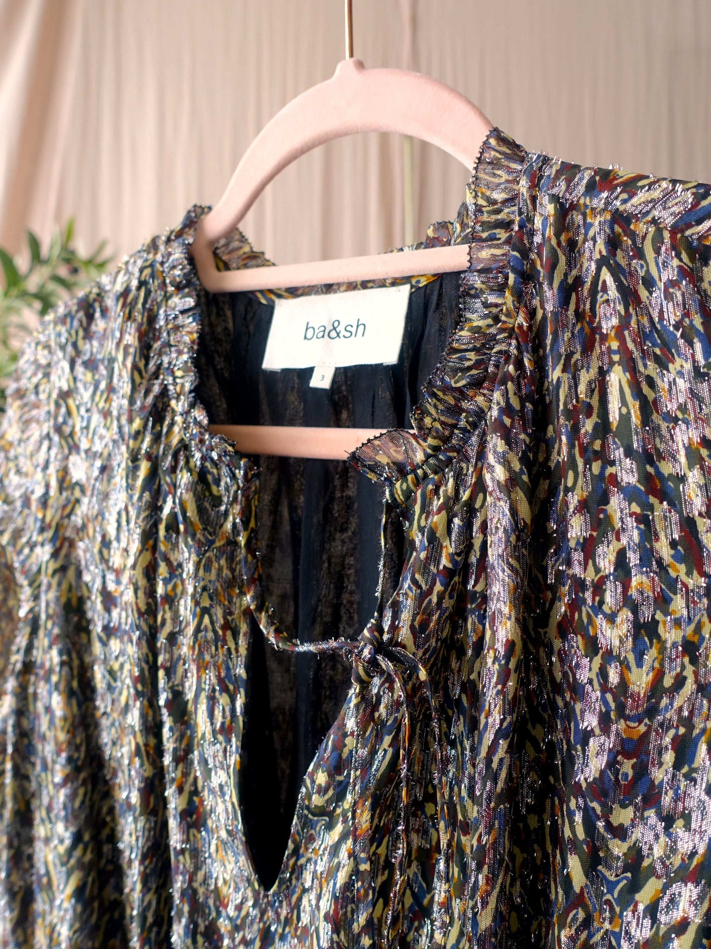Ba&sh the silk blend lurex dress