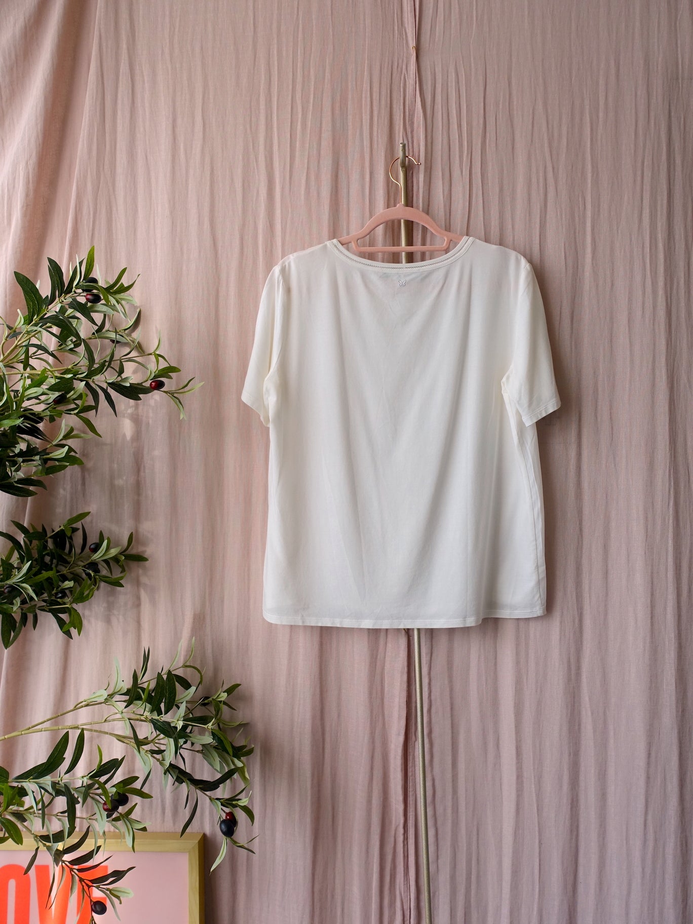 Weekend MaxMara silk mix top snow white