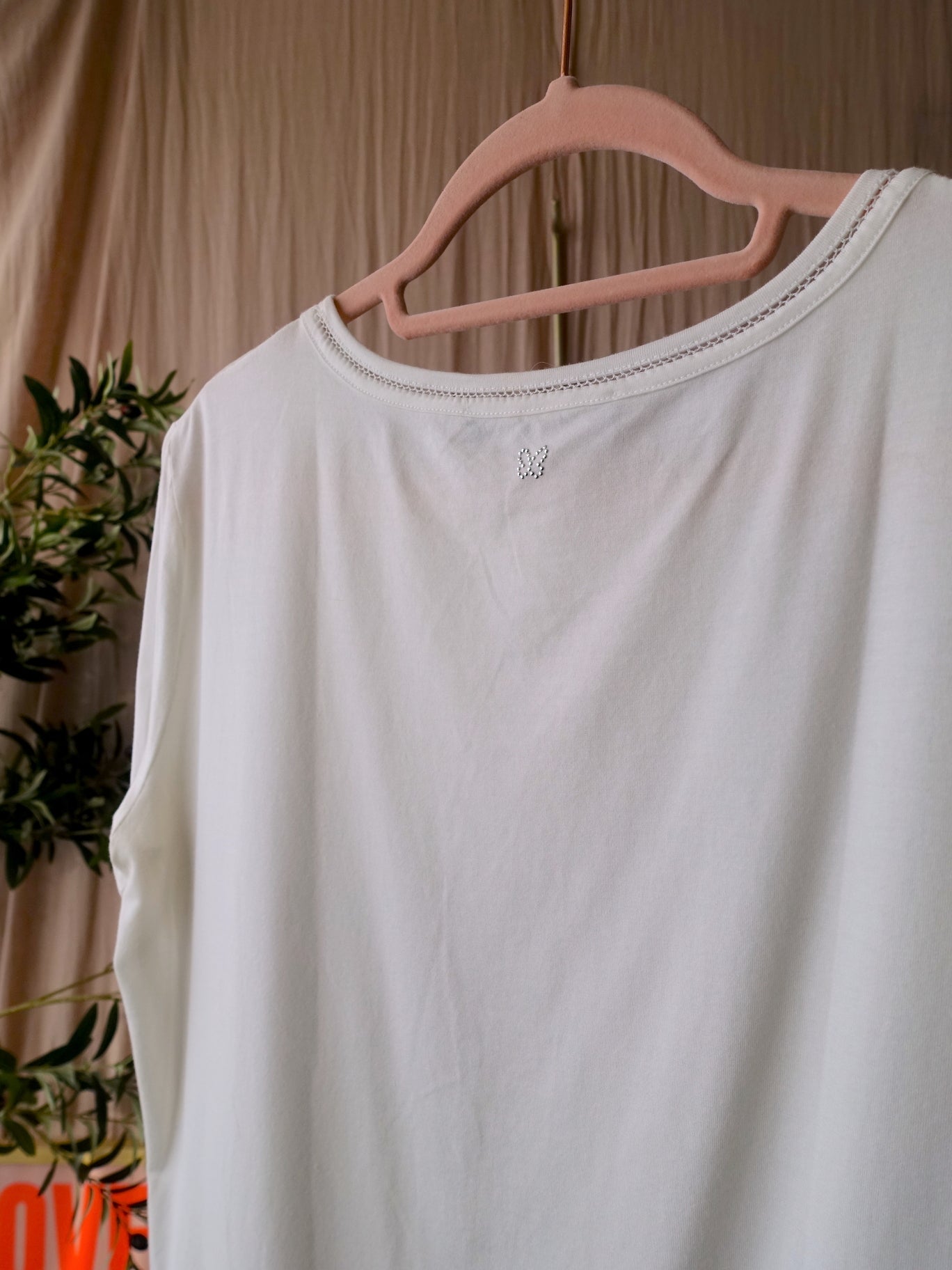 Weekend MaxMara silk mix top snow white