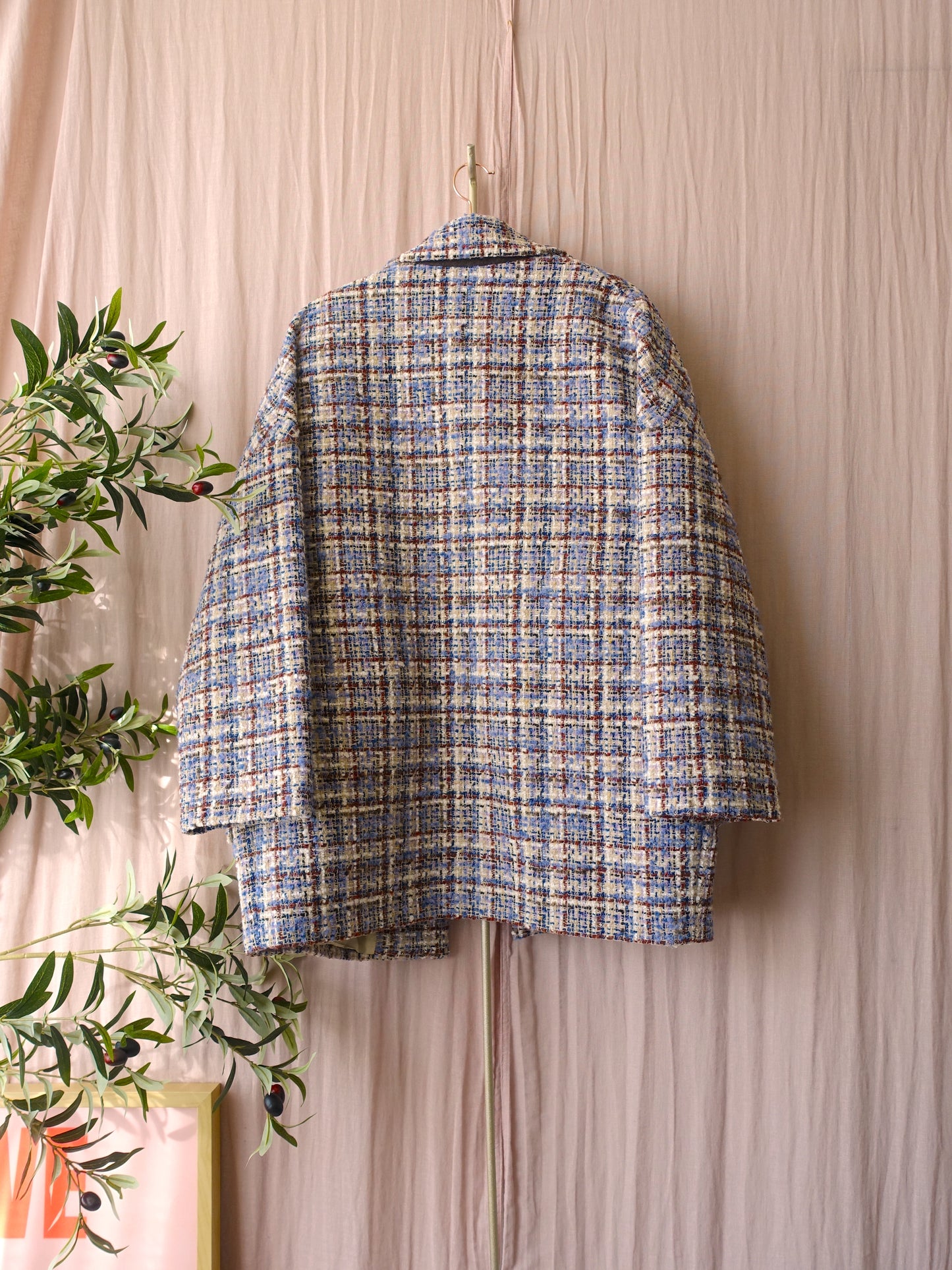 Ba&sh oversized tweed coat timy