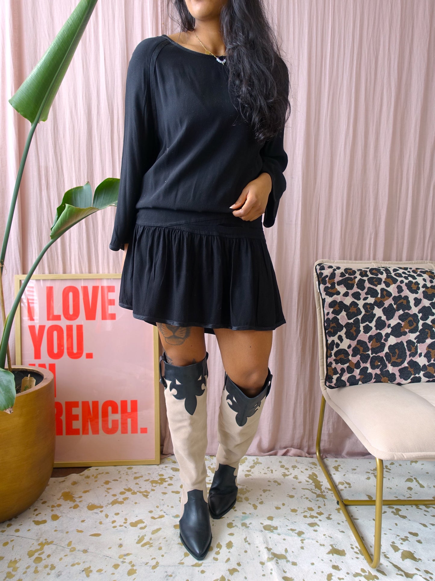 Ba&sh little black tunic dress