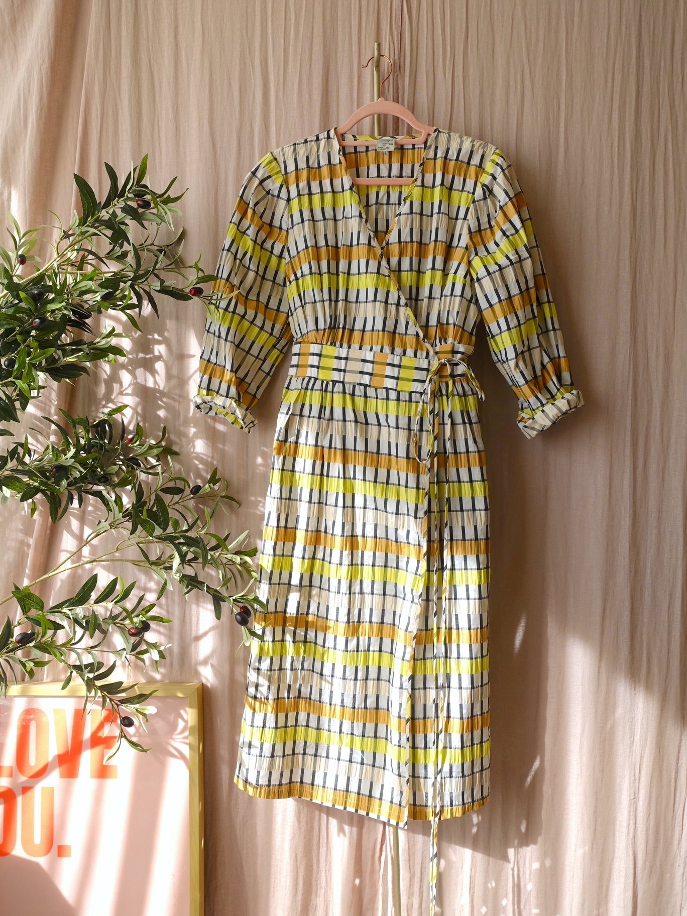 Baum und Pferdgarten seersucker wrap jurk aurelia