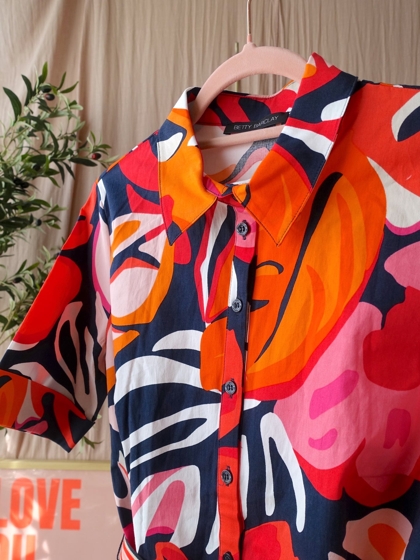 Betty Barclay cotton stretch blousejurk the florals