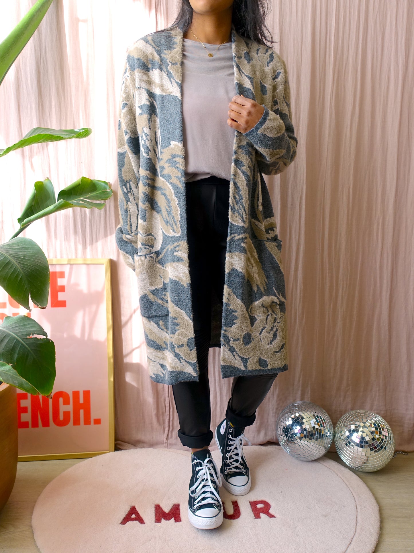 Betty Barclay jacquard lurex knit cardigan