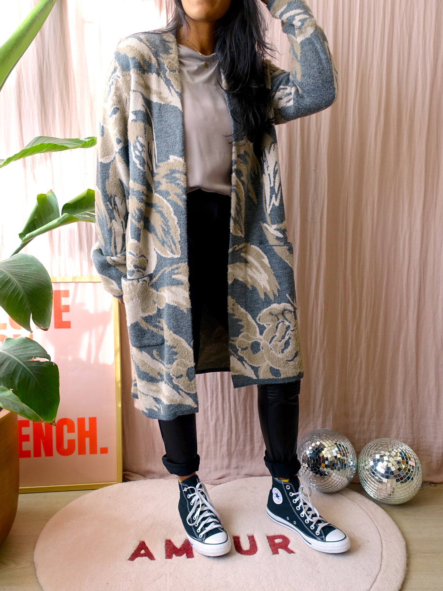 Betty Barclay jacquard lurex knit cardigan