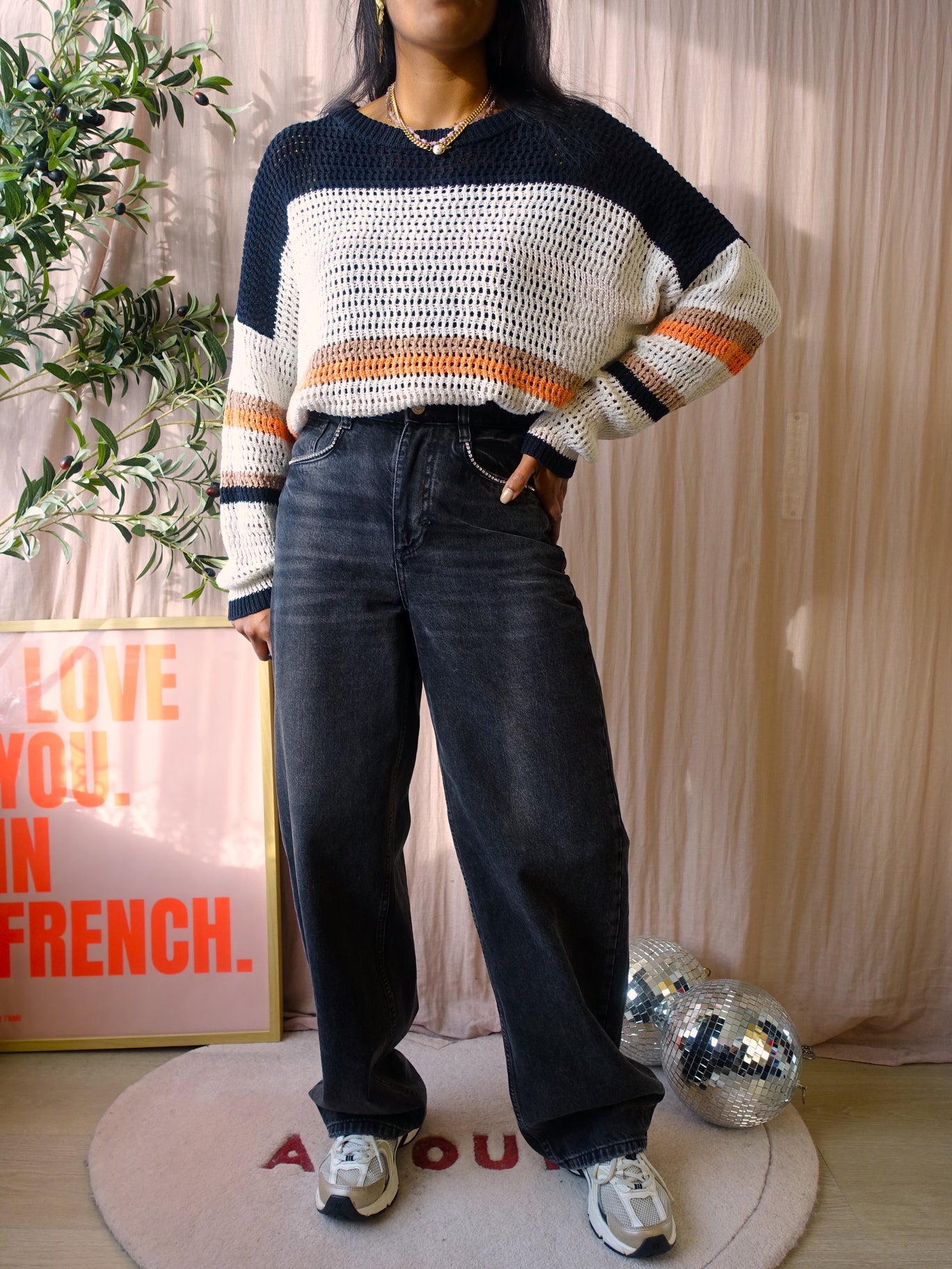 Bimba Y Lola relaxed fit crochet knit