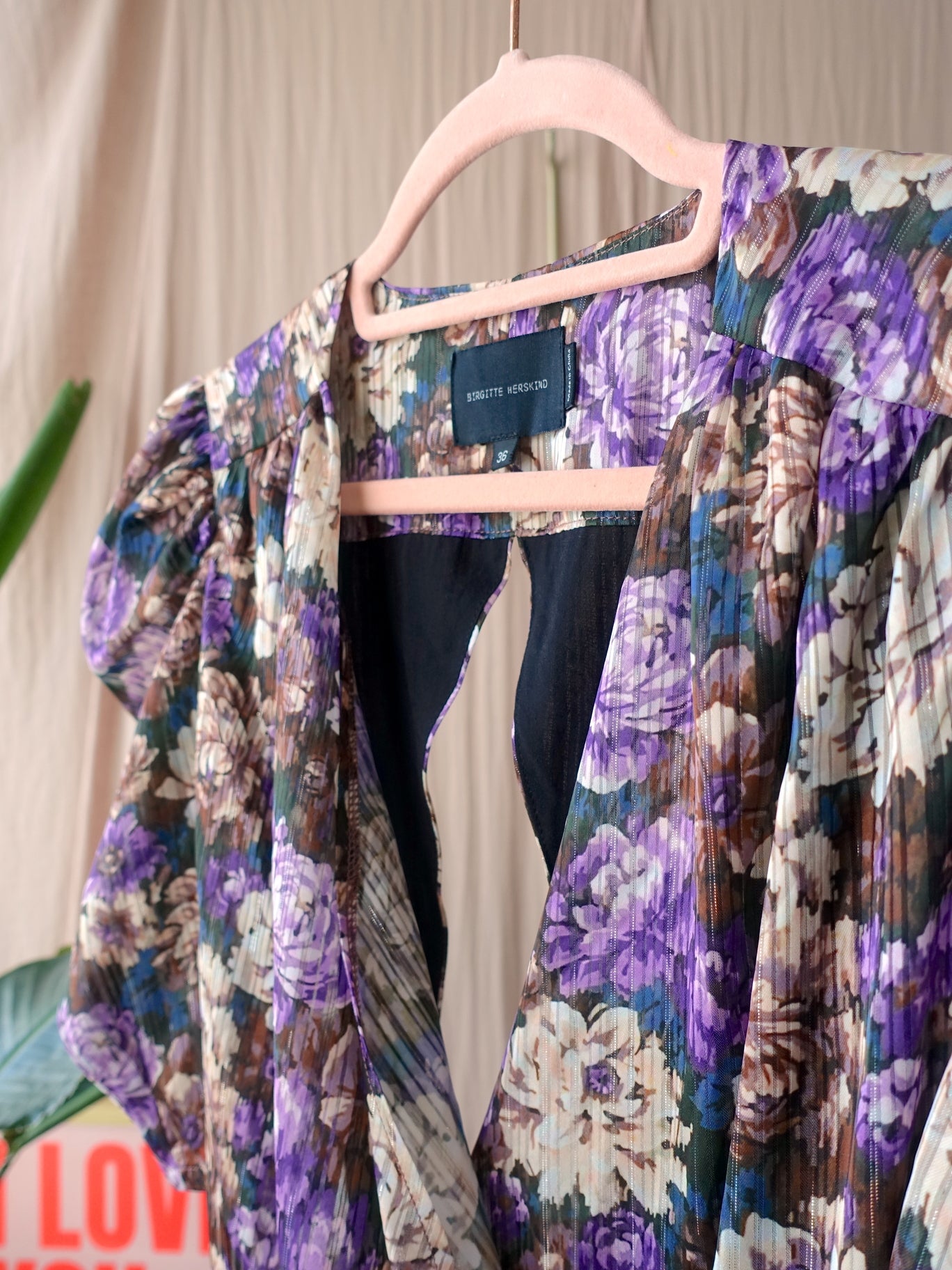 Birgitte Herskind kathinka floral jurk dusty lavender