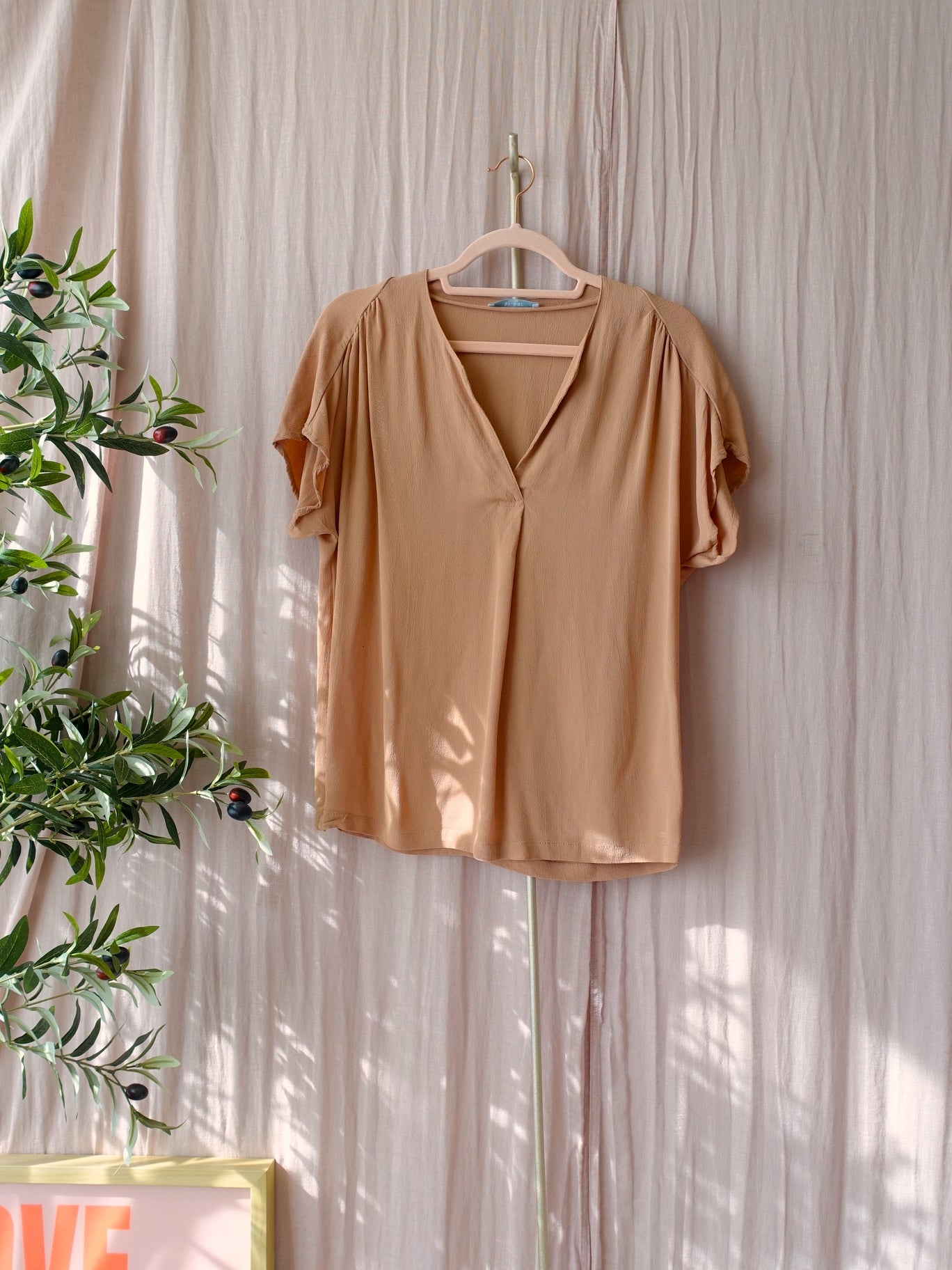 By-Bar viscose loose fit top warm camel