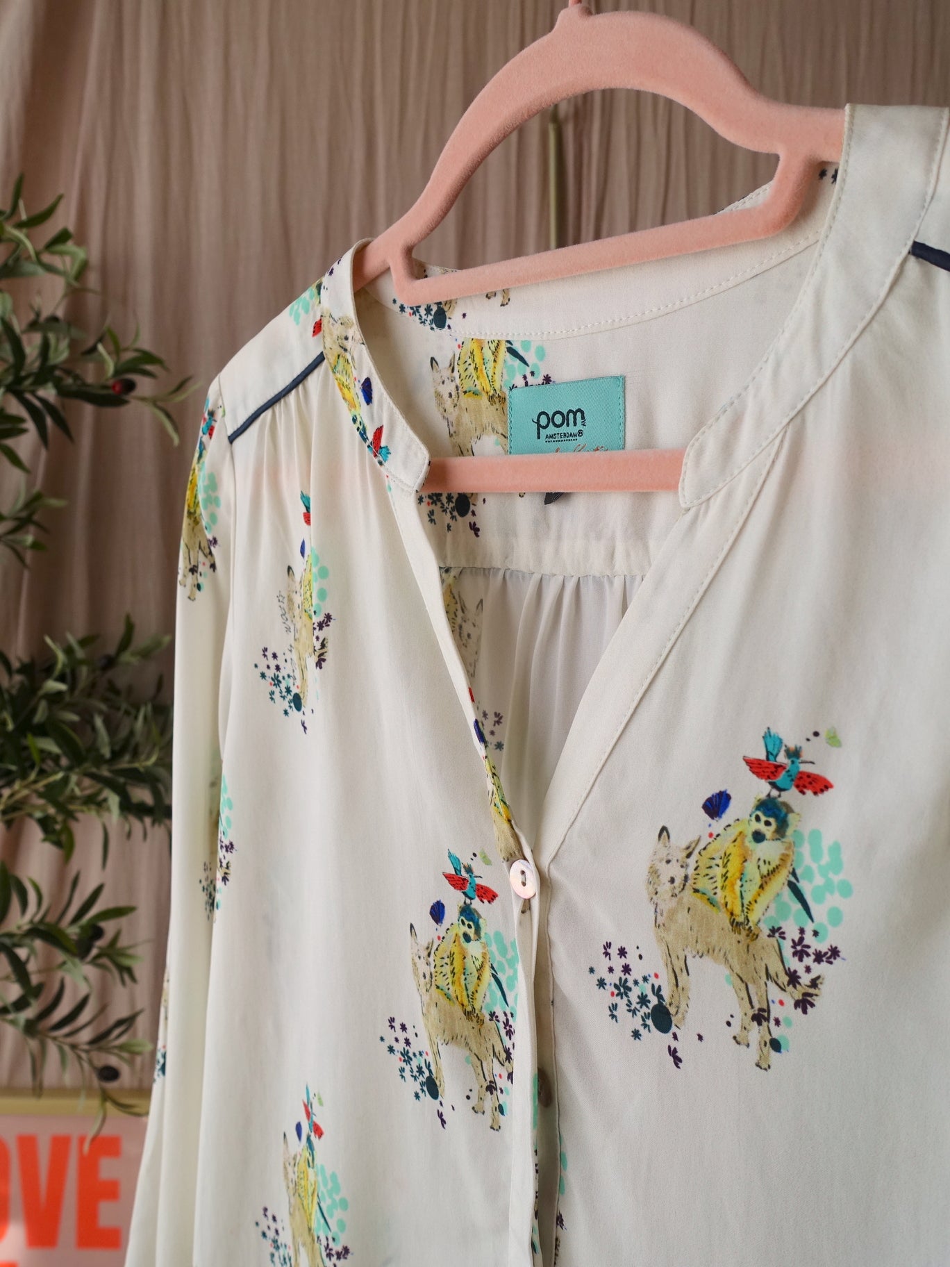 POM Amsterdam x Katja a world of lucky charms blouse