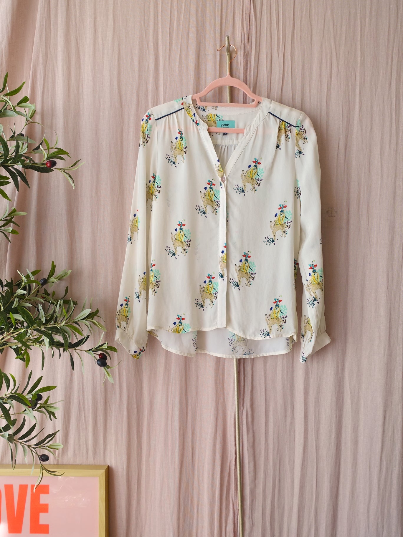 POM Amsterdam x Katja a world of lucky charms blouse
