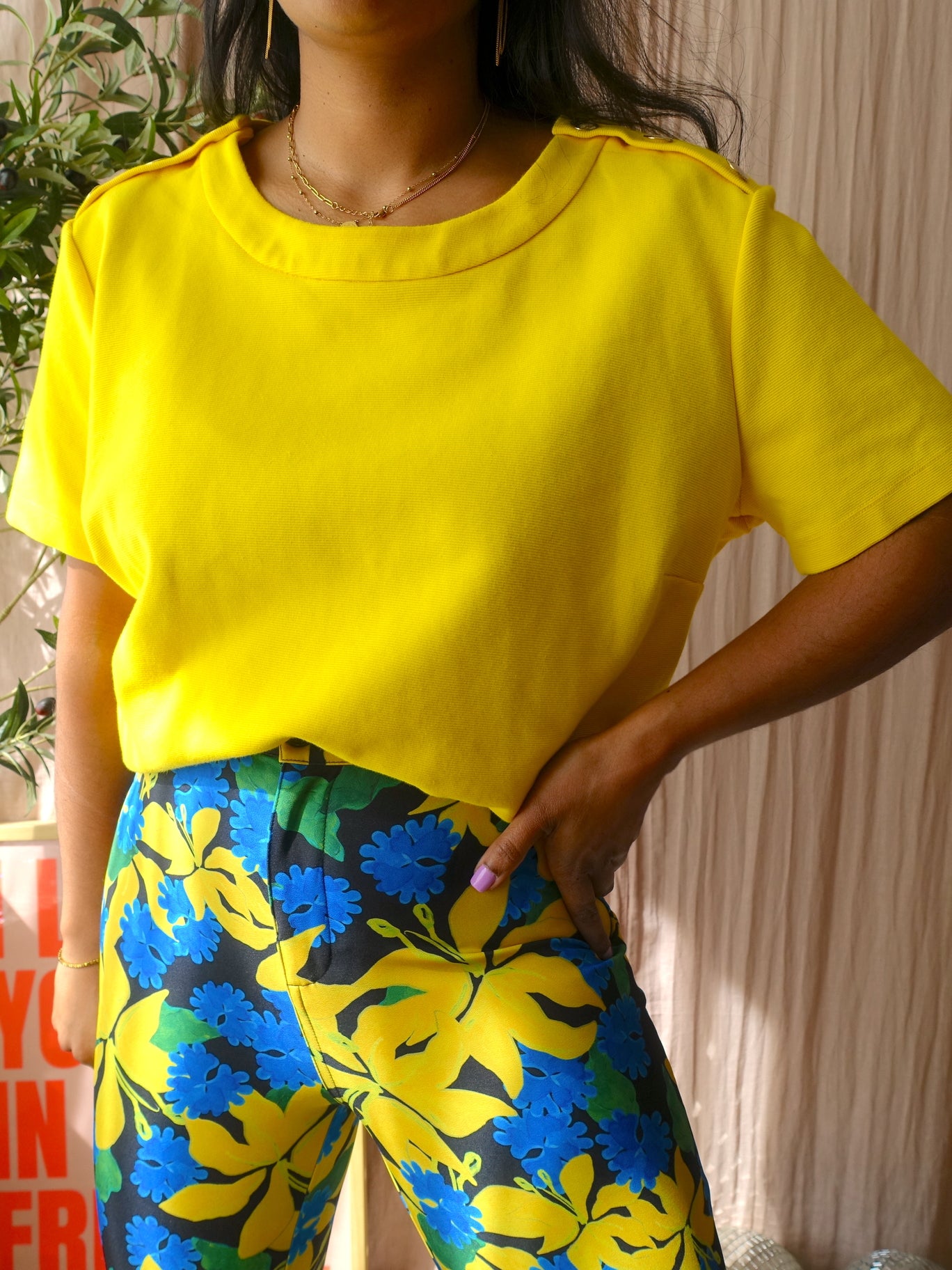 Claudia Sträter cottonmix tee bright yellow