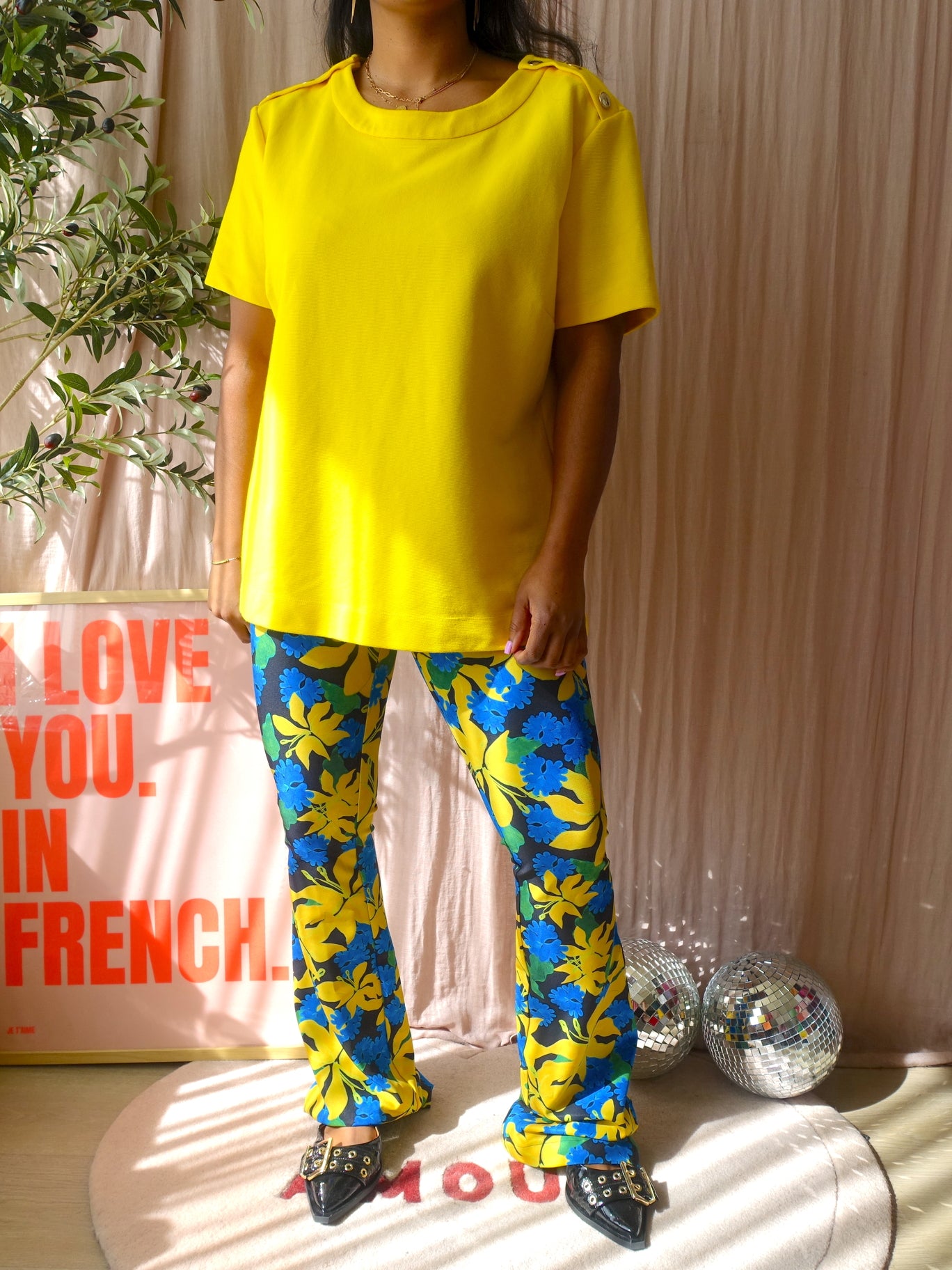 Claudia Sträter cottonmix tee bright yellow