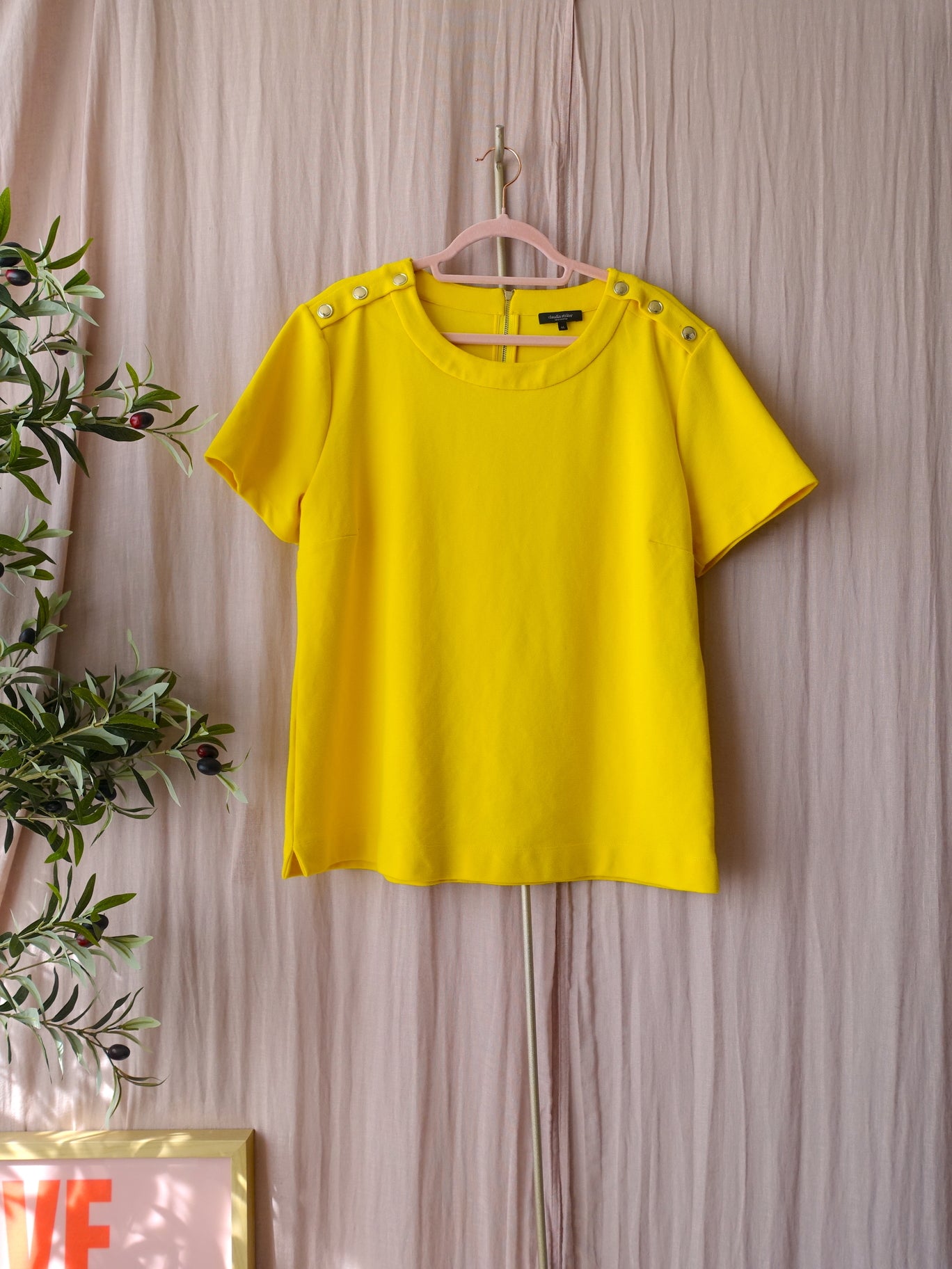 Claudia Sträter cottonmix tee bright yellow
