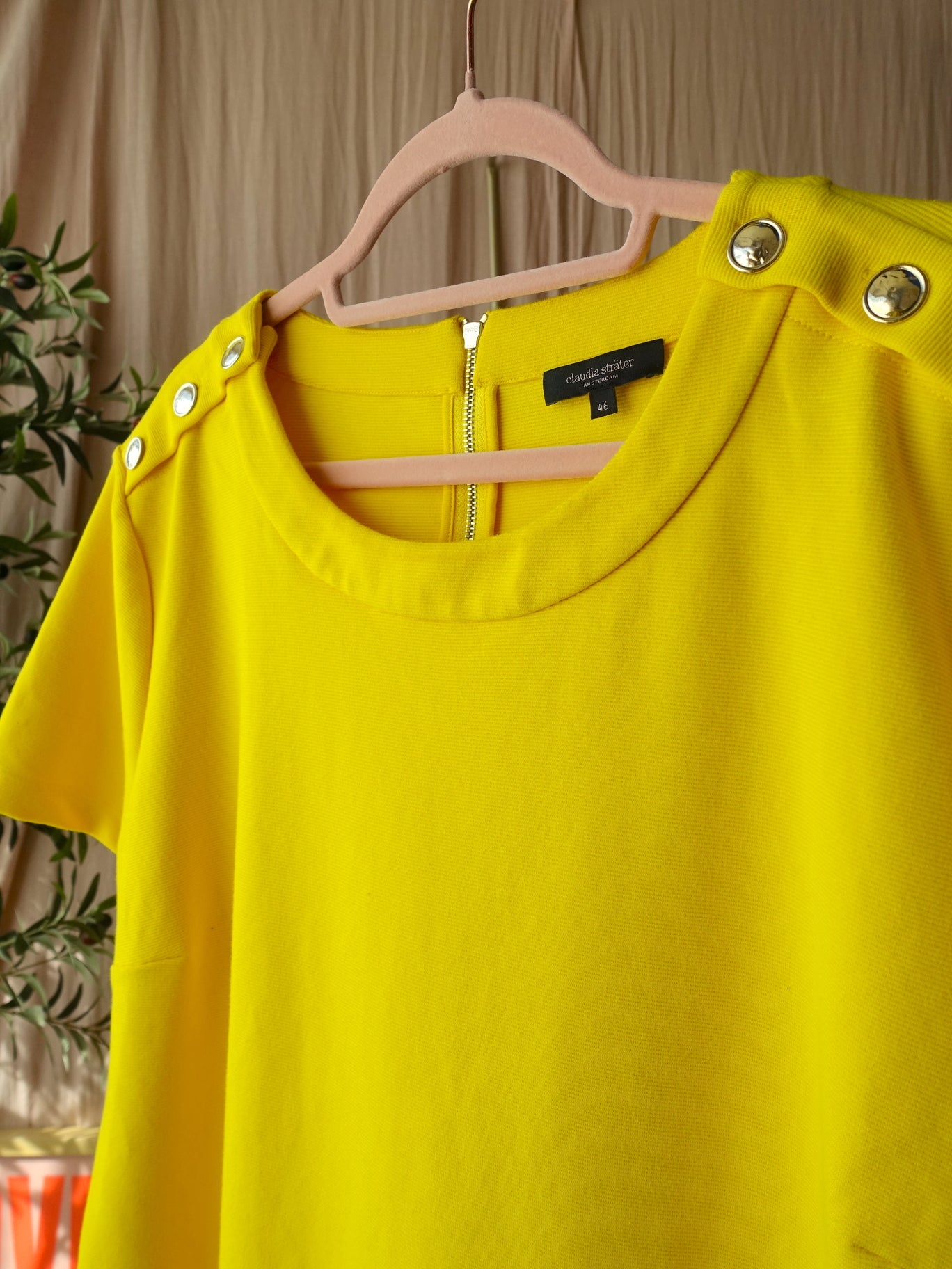 Claudia Sträter cottonmix tee bright yellow