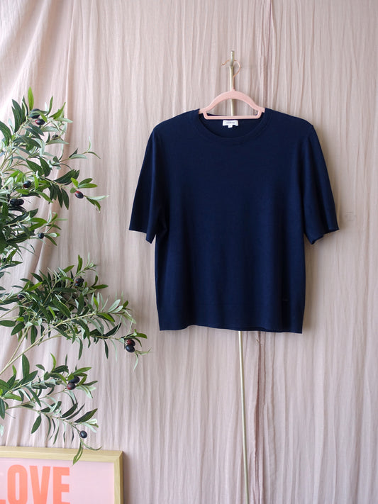 s.Oliver fine knit tee midnight blue