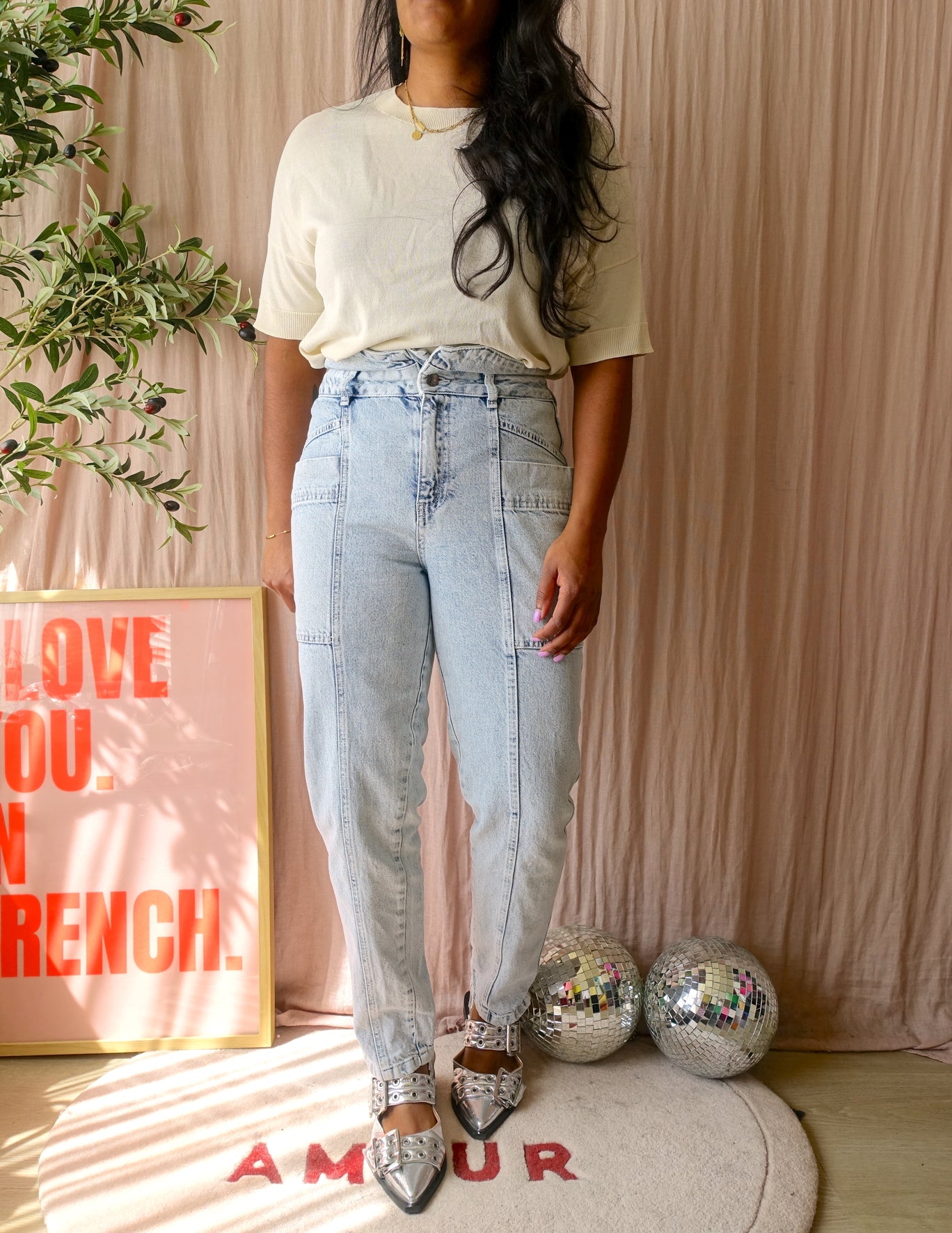 Co'Couture high waist slim jeans ocean vintage