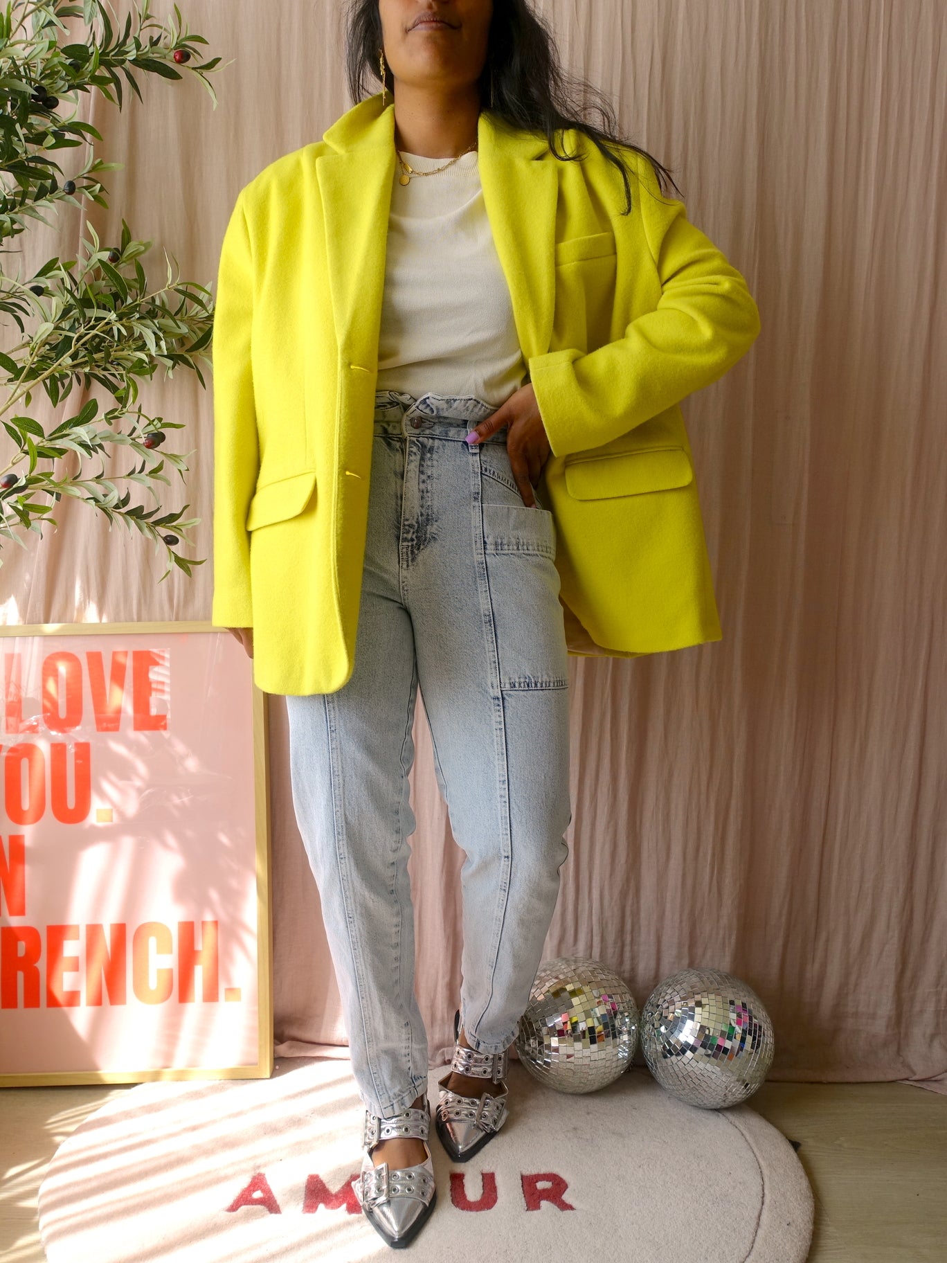 American Vintage soktown blazer bright yellow