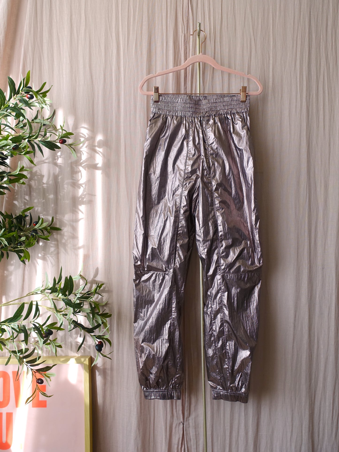 Co'couture trice metal tech pant bronze