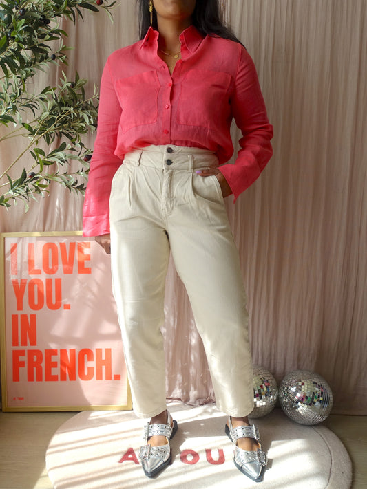 Luisa Cerano ramie shirt calypso coral