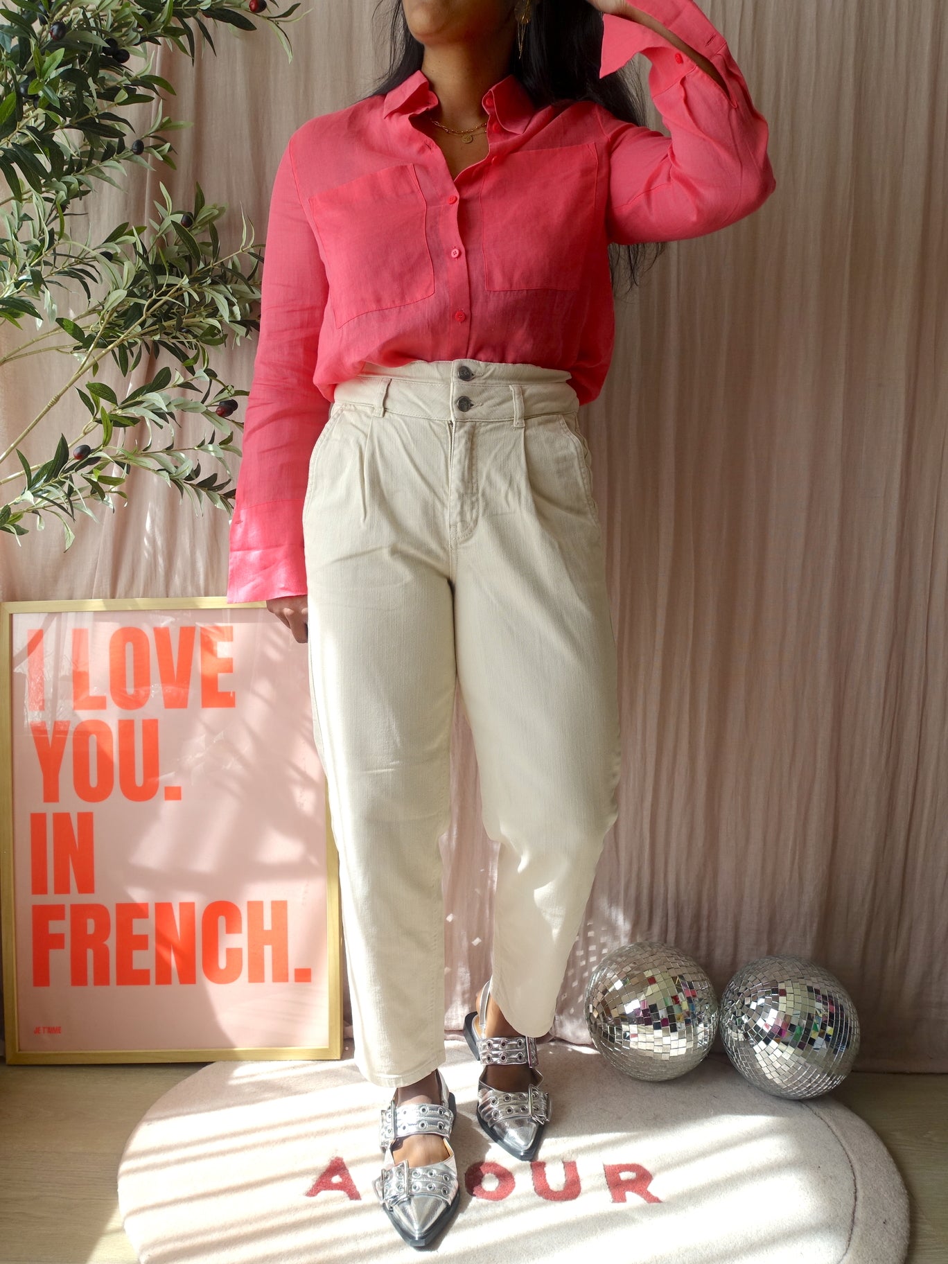 Luisa Cerano ramie shirt calypso coral