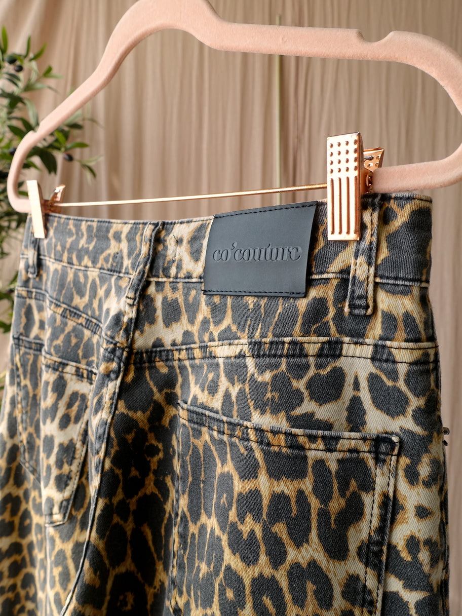 Co'Couture leocc leopard wide leg jeans