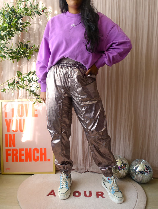 Co'couture trice metal tech pant bronze