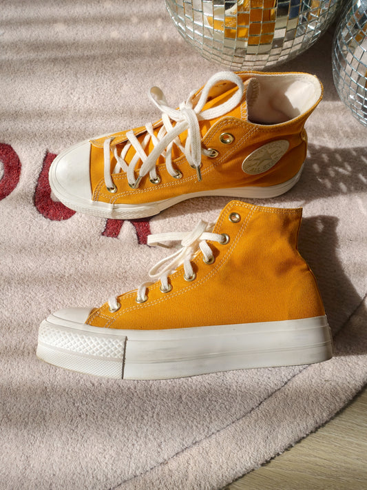 Converse All Star lift platform mono citrus