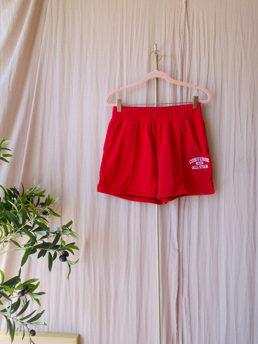 Converse All Star french terry shorts scarlet
