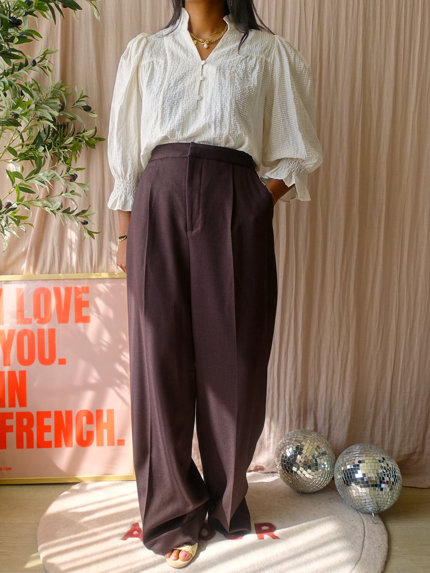 Co'Couture cassandra structured blouse ecru