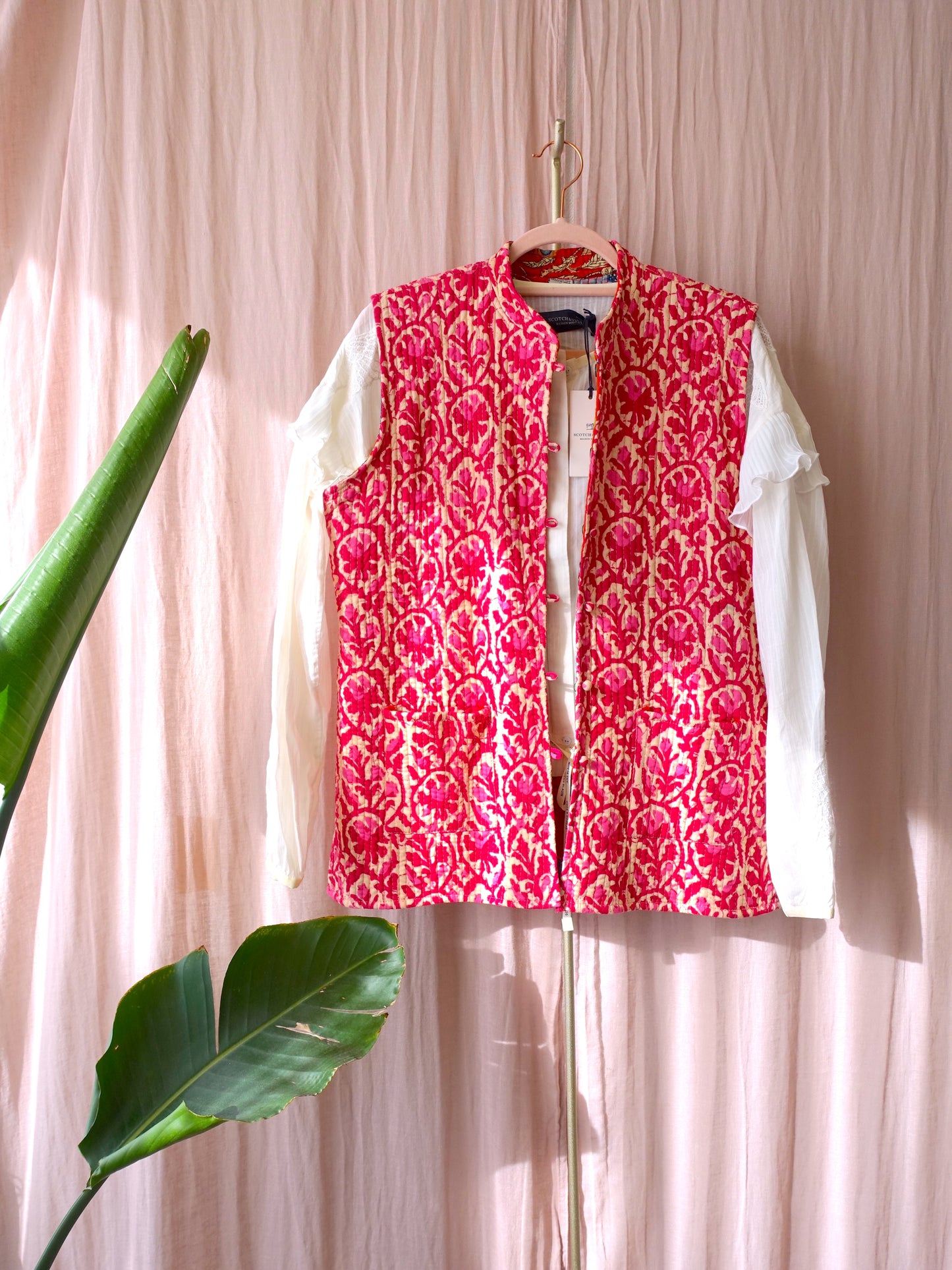 Quilted reversible boho gilet