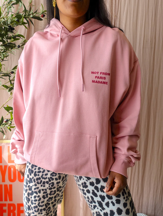 Drôle de Monsieur NFPM slogan hoodie peony