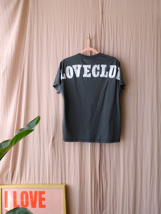 Ganni love club program backprint logo tee ash