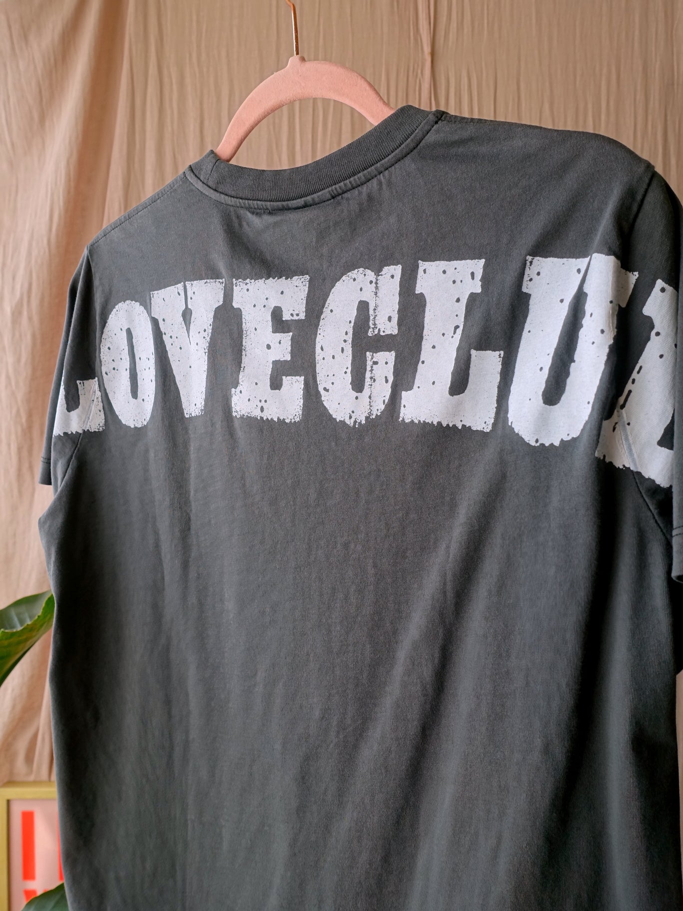 Ganni love club program backprint logo tee ash