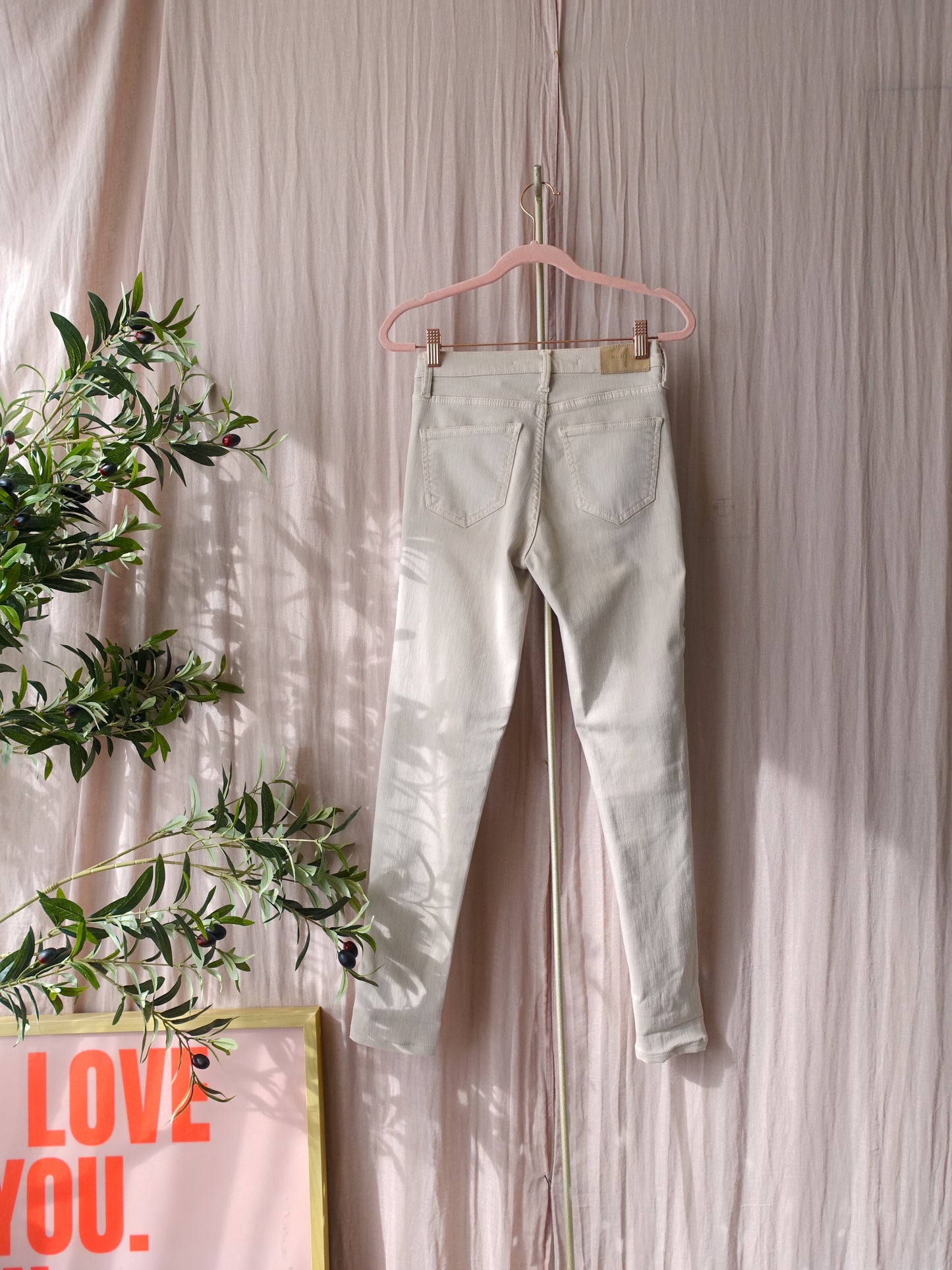 Homage to denim skinny jeans cream