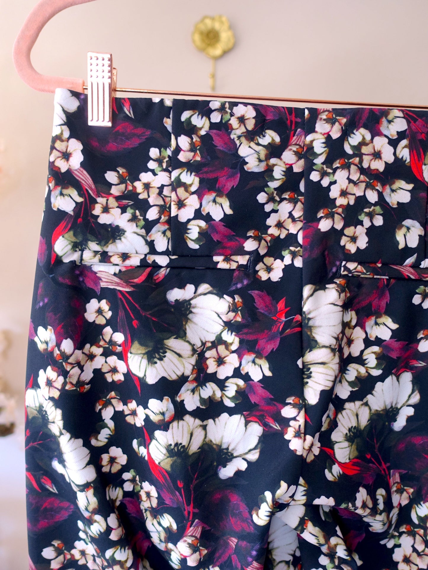 MAC anna zip floral stretch pantalon