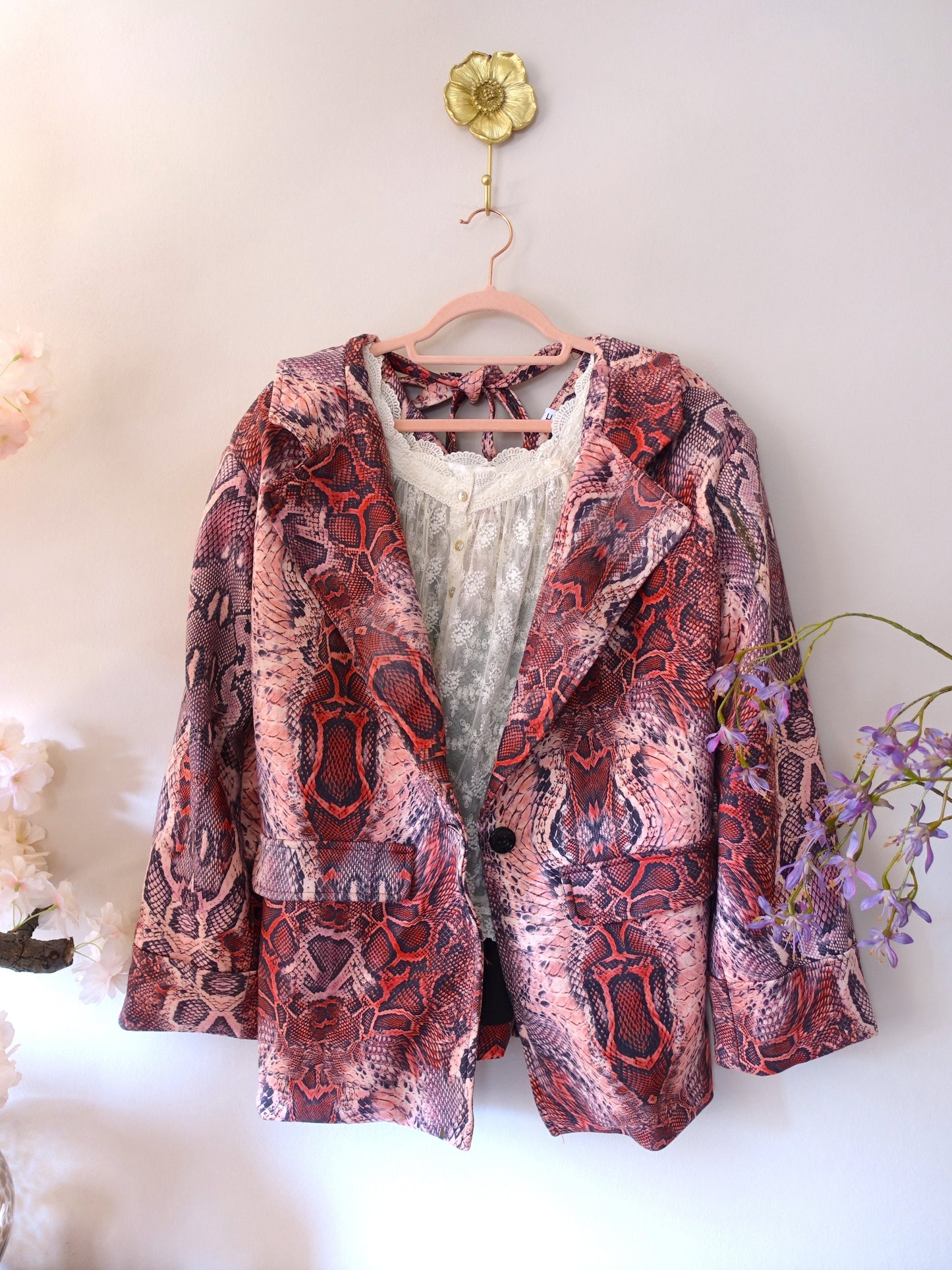House of Sunny oversized suedine blazerjacket