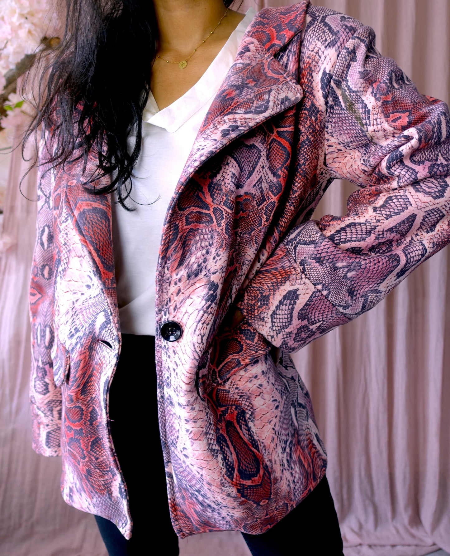 House of Sunny oversized suedine blazerjacket