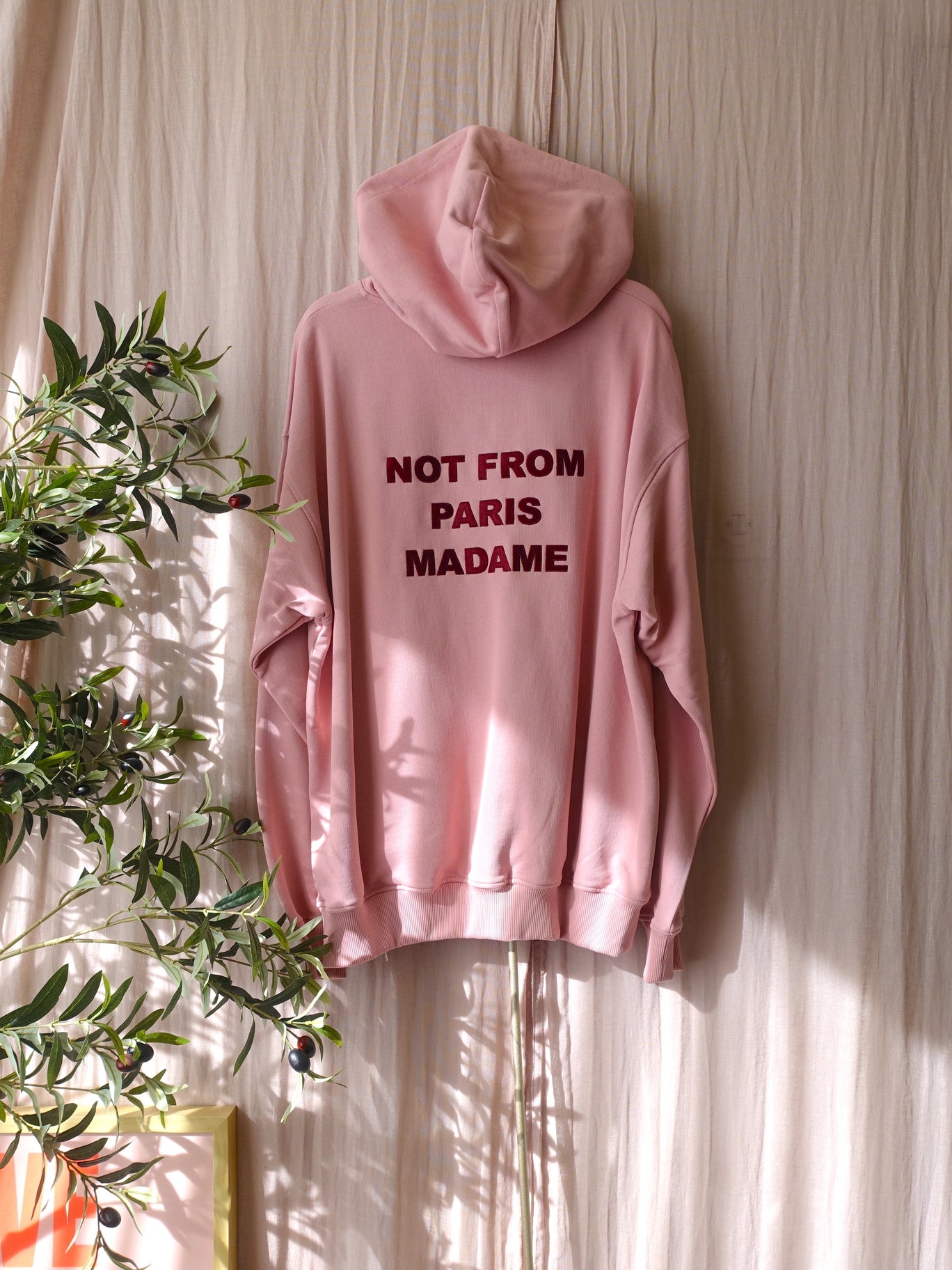 Heren - Drôle de Monsieur NFPM slogan hoodie peony