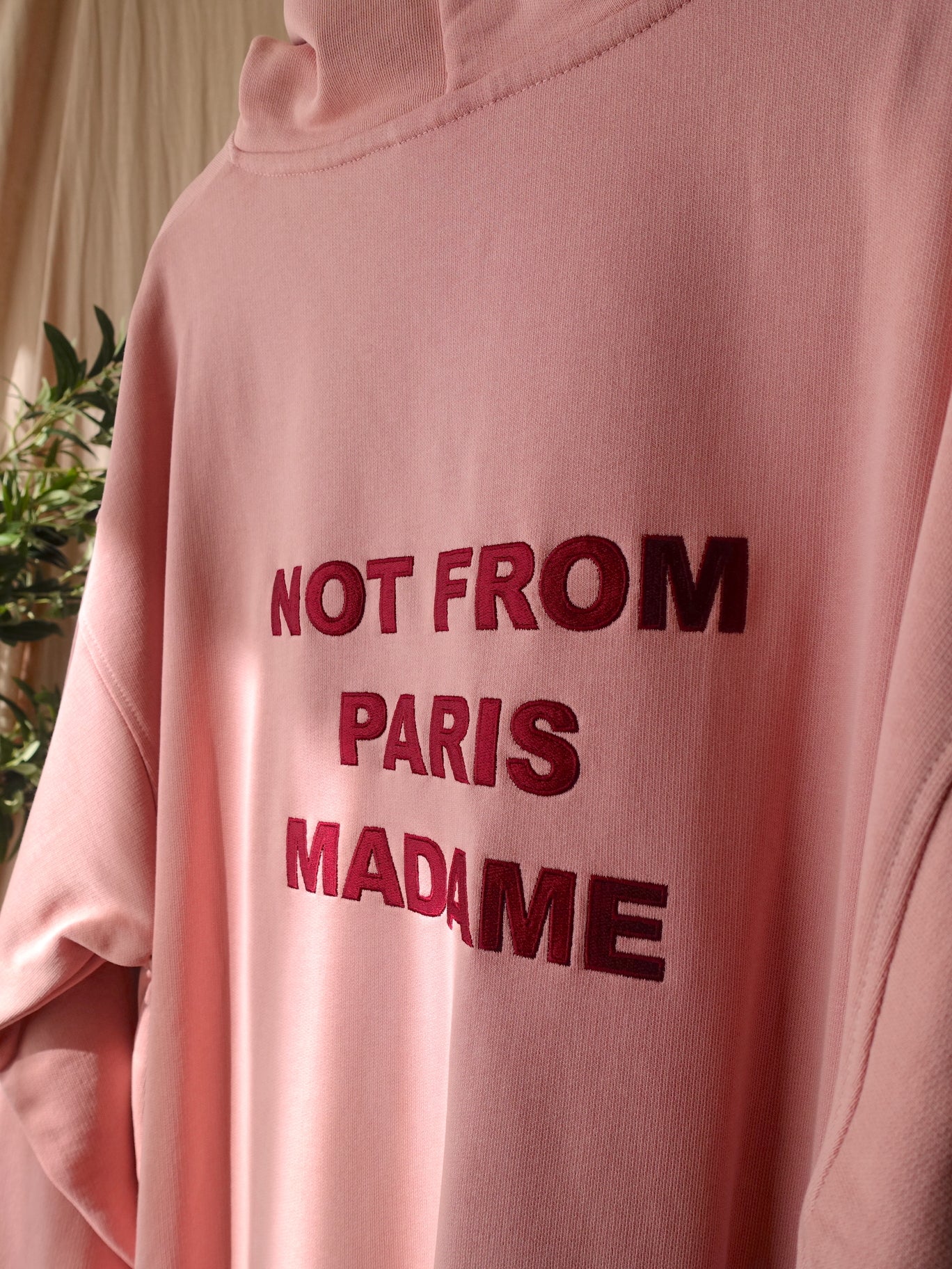Heren - Drôle de Monsieur NFPM slogan hoodie peony