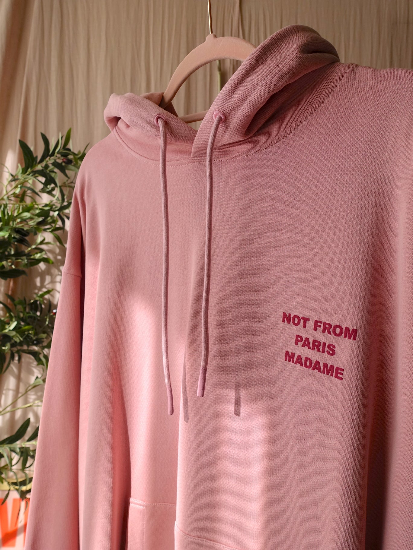 Heren - Drôle de Monsieur NFPM slogan hoodie peony