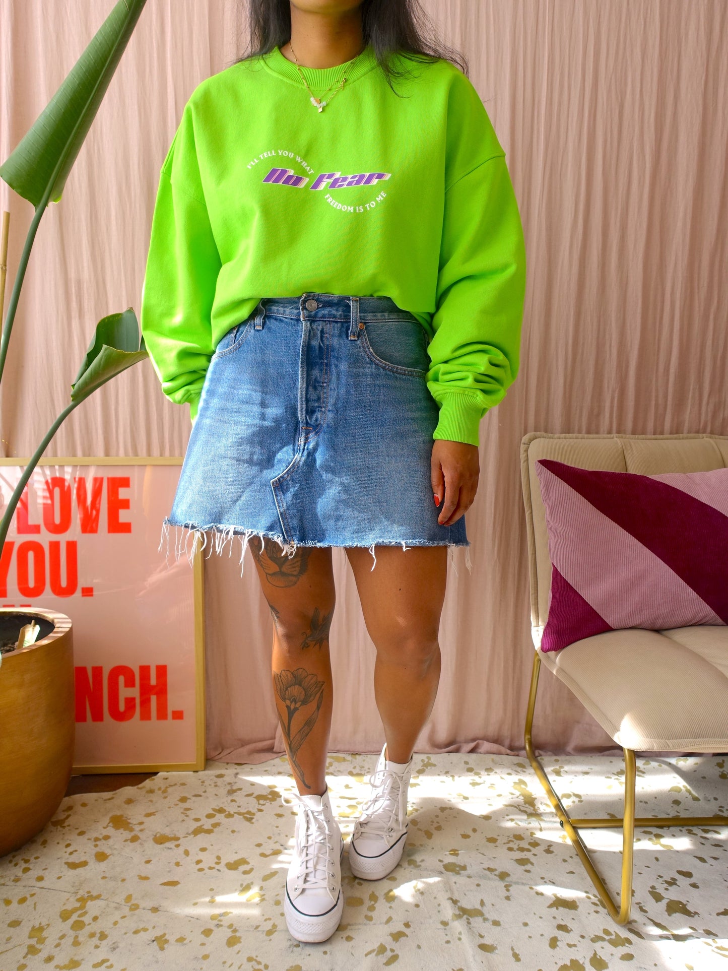 Daily Paper oversized sweater kermit green