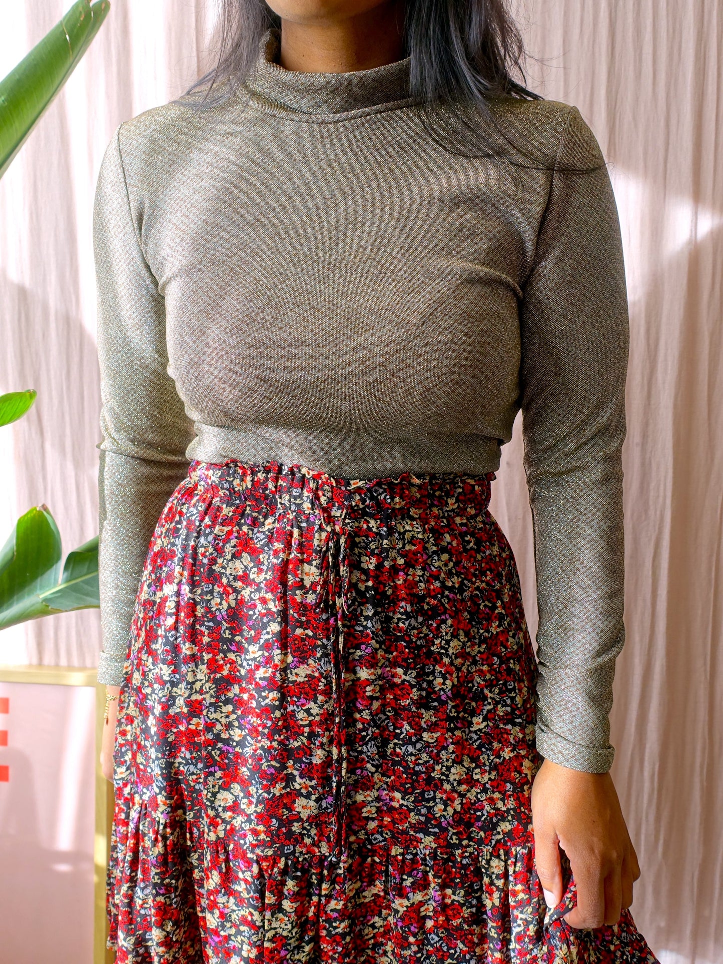Dante6 printed lurex top