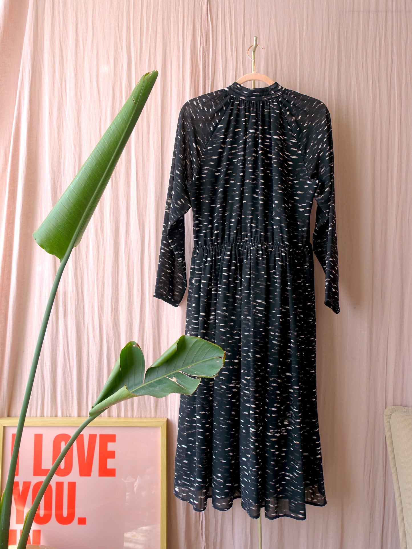 Denham midi jurk graphite