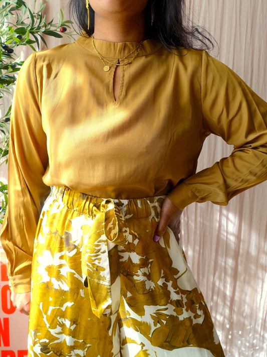 Denim Hunter top tessa golden yellow