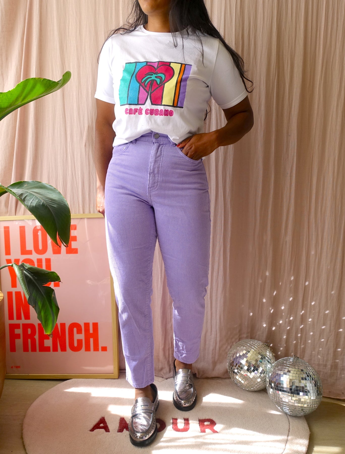 Dr. Denim Nora high waist cord lavender