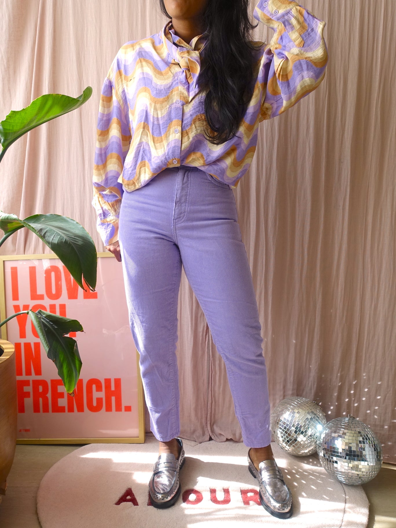 Dr. Denim Nora high waist cord lavender