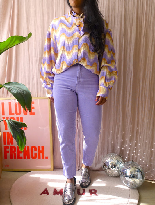 Dr. Denim Nora high waist cord lavender