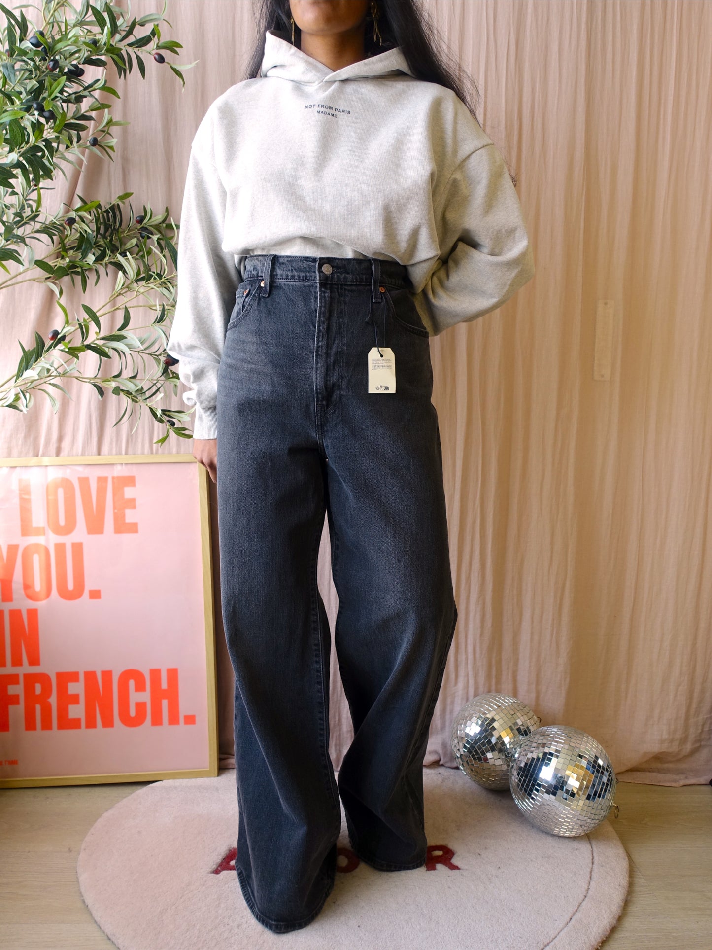 Drôle de Monsieur Le Hoodie Slogan silver grey