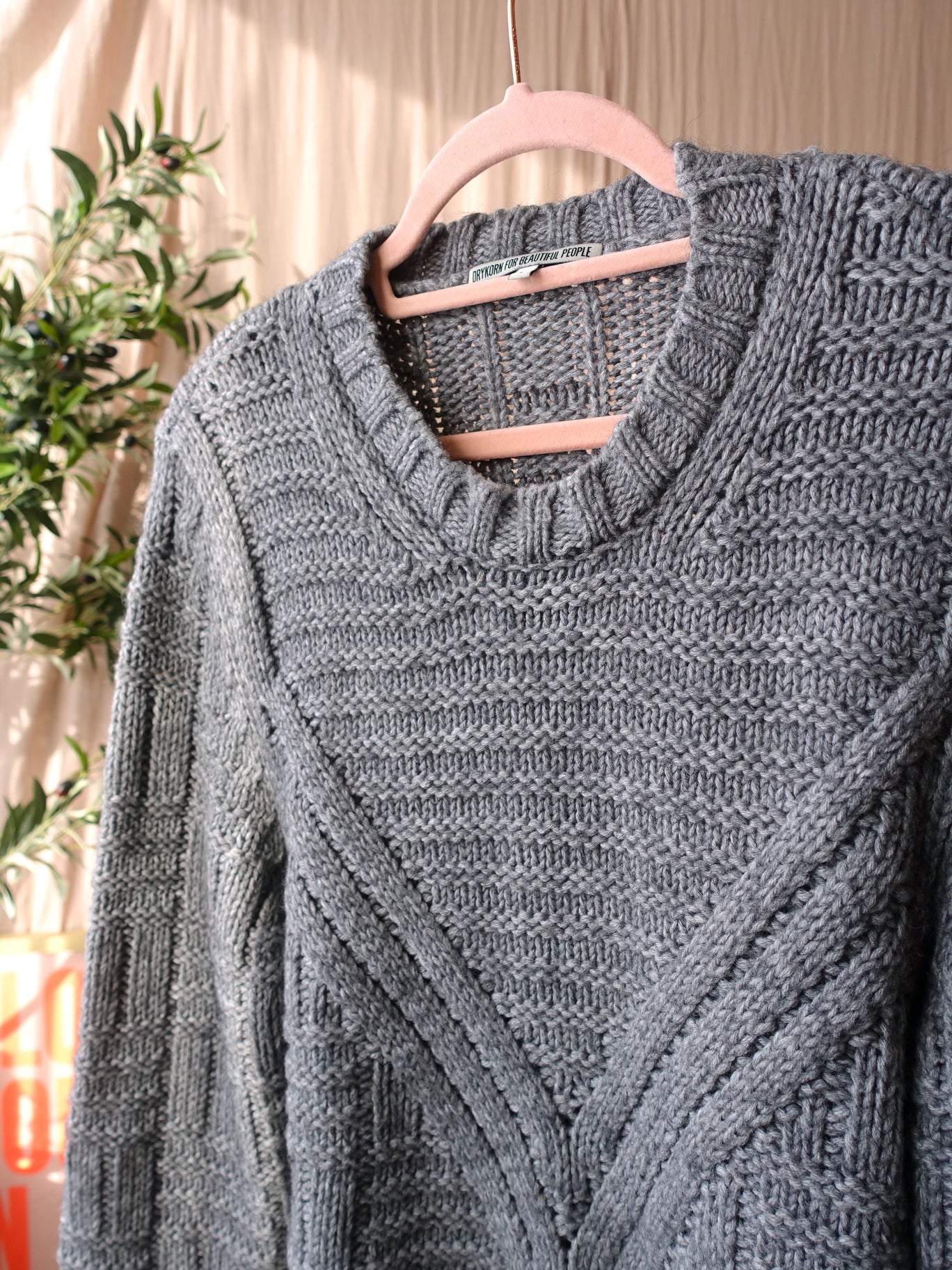 Drykorn knit pullover platinum grey