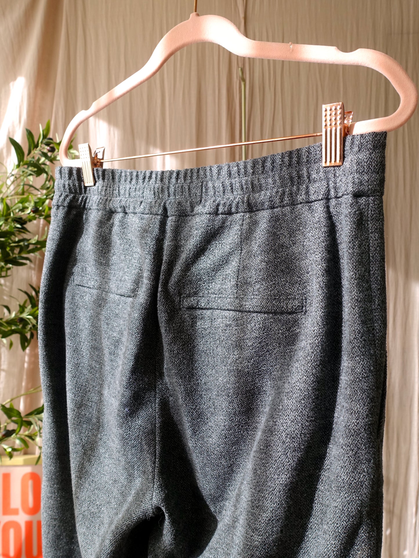 Drykorn woolmix cropped pants grey melange